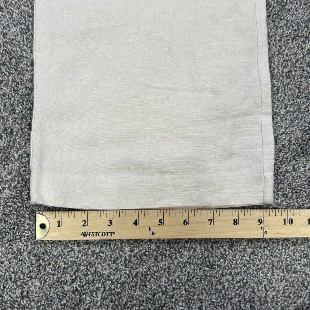 NEW Paige Monette Pant Antique Paper Straight Leg Linen Pleated Trouser Womens 4 - Picture 9 of 10